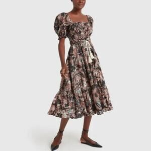 Ulla Johnson Iliana Midi Dress In Rosewood size 2 Tassel Cottagecore Prairiecore